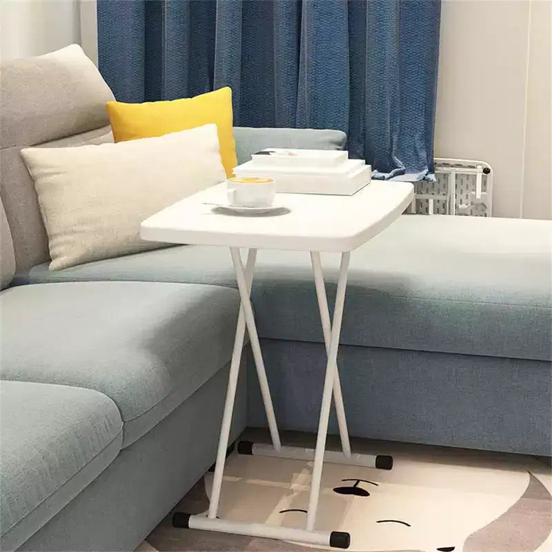 Tavolini Pieghevoli Personali in Plastica, Tavolo da Pranzo Rettangolare Regolabile, Tavolo Quadrato Semplice da Comodino, per Feste, Picnic, Interni, Esterni, Campeggio