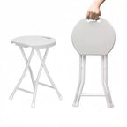 GustoWave Sedia Pieghevole Portatile con Maniglia, Sgabello Pieghevole Rotondo Resistente con Capacità di 227 kg per Adulti, Sgabello Pieghevole da 45 cm
