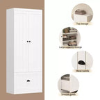 Armadio a Piedi Famapy con Ripiani Regolabili e Cassetto Inferiore, Organizzatore di Vestiti, Mobile Contenitore per Camera da Letto/Ingresso
