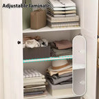 Armadio a Piedi Famapy con Ripiani Regolabili e Cassetto Inferiore, Organizzatore di Vestiti, Mobile Contenitore per Camera da Letto/Ingresso