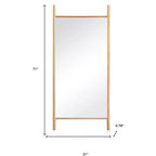HomeRoots 71 Specchio intero con cornice in legno massiccio naturale a pioli