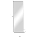 Specchio a figura intera HomeRoots 71 con cornice in metallo nero e appoggio