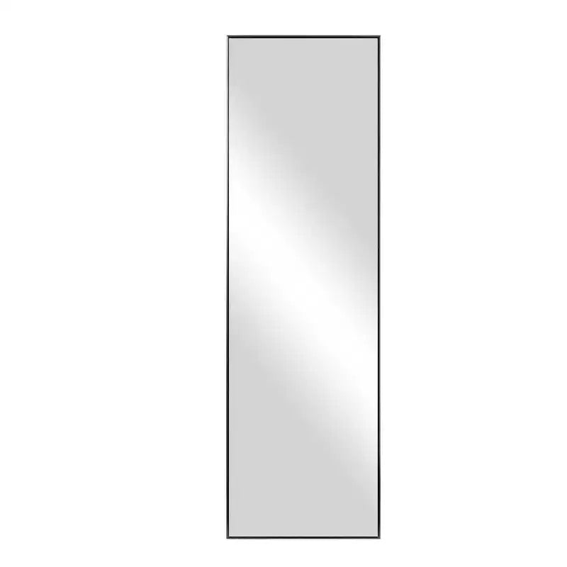 Specchio a figura intera HomeRoots 71 con cornice in metallo nero e appoggio