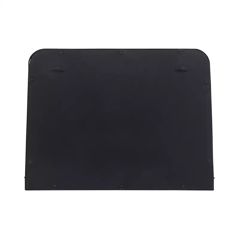 Specchio in metallo e vetro con mensola in legno di mango - Specchio da parete rettangolare moderno per bagno, camera da letto, soggiorno o ufficio