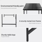 Scrivania da ufficio FurnitureR Home da 120 cm, scrivania semplice con robuste gambe in metallo, tavolo da scrittura multiuso per studenti, lavoro o studio, nero
