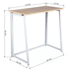Scrivania Pieghevole FurnitureR, Tavolo Pieghevole Semplice per Laptop da 80 cm, Scrivania Salvaspazio per Computer, Scrivania Compatta per lo Studio e il Lavoro per Piccoli Spazi, Quercia