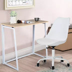 Scrivania Pieghevole FurnitureR, Tavolo Pieghevole Semplice per Laptop da 80 cm, Scrivania Salvaspazio per Computer, Scrivania Compatta per lo Studio e il Lavoro per Piccoli Spazi, Quercia
