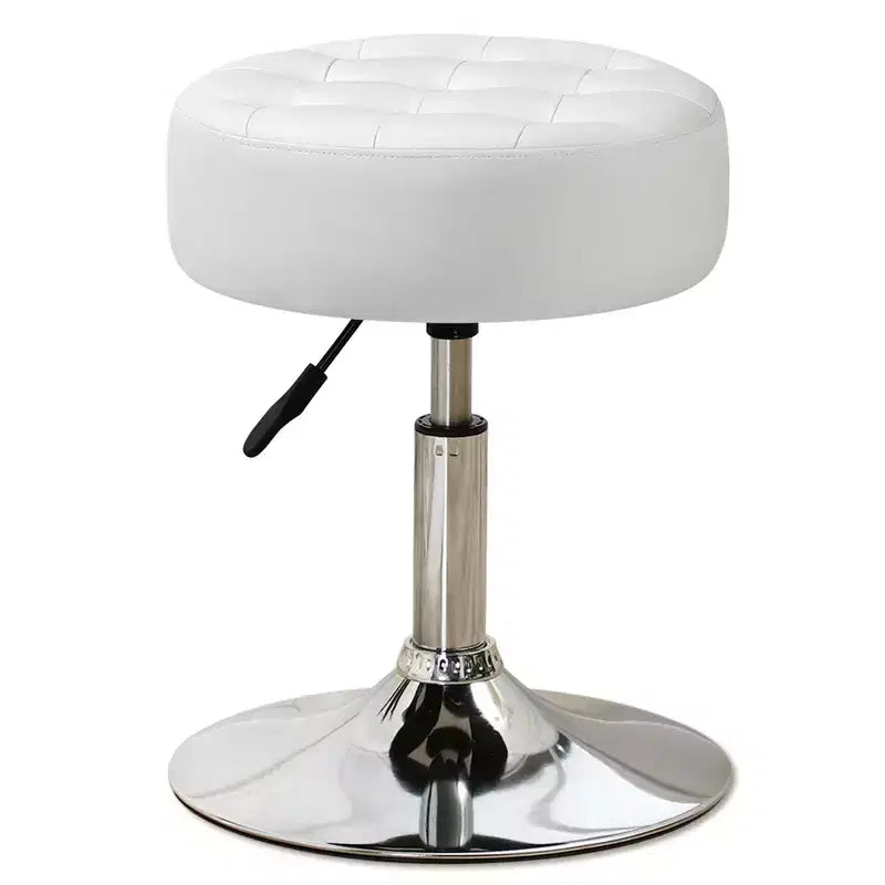 Sgabello ottomano girevole regolabile trapuntato Furniliving Mid-Century, in ecopelle, sedia rotonda di grandi dimensioni per trucco/toeletta, per camera da letto/salotto