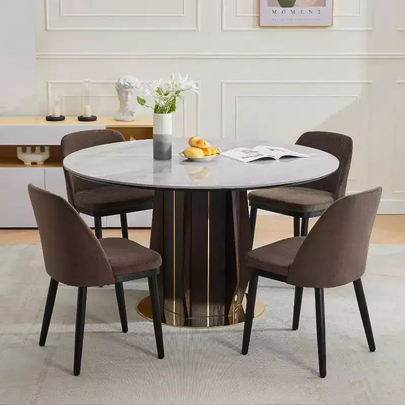 Set di 2 sedie da pranzo in legno, sedie da cucina moderne rivestite in tessuto, sedie da sala da pranzo stile rustico
