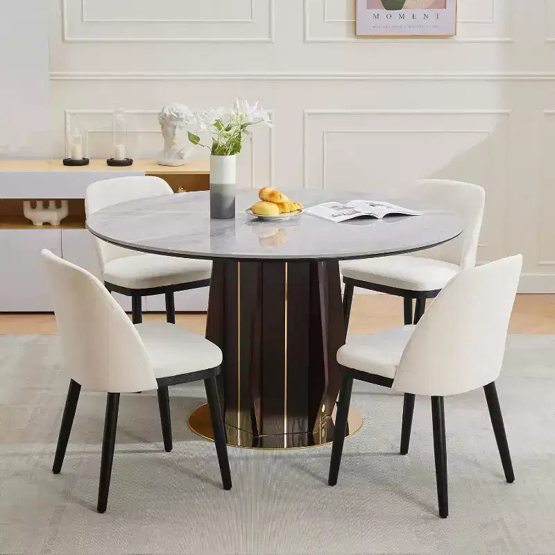 Set di 2 sedie da pranzo in legno, sedie da cucina moderne rivestite in tessuto, sedie da sala da pranzo stile rustico