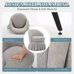 1 Sedia da pranzo moderna di metà secolo, sedia a braccioli imbottita con schienale alto, gambe in legno, per camera da letto, soggiorno