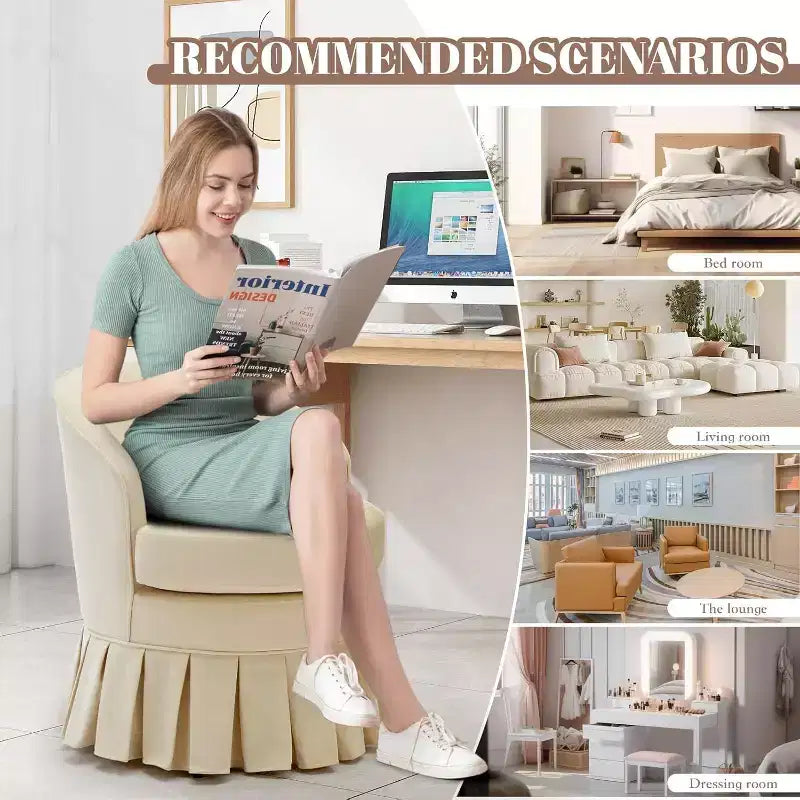 1 Sedia da pranzo moderna di metà secolo, sedia a braccioli imbottita con schienale alto, gambe in legno, per camera da letto, soggiorno