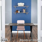 RESTORE Riverstone Grey Mensole in legno con bordo naturale da 91 cm (solo ripiano in legno) di Pipe Decor