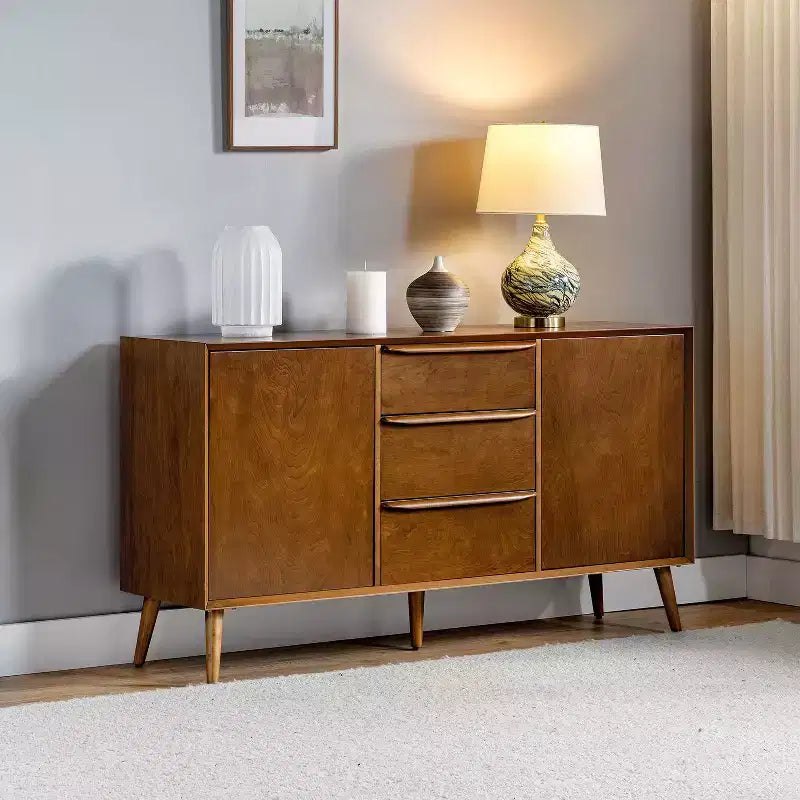Abigail 57 Credenza larga 3 cassetti con legno massello | KARAT HOME-ACORN