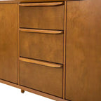 Abigail 57 Credenza larga 3 cassetti con legno massello | KARAT HOME-ACORN