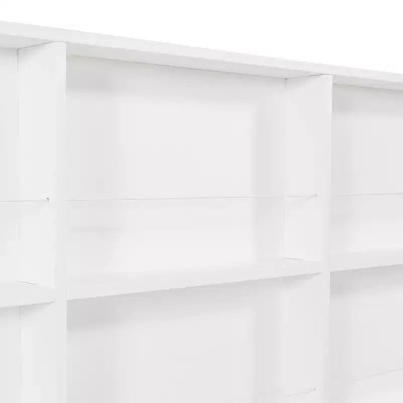 Letto a capanna singolo con rotelle e ripiani portaoggetti, Letto a tenda in legno stile Montessori per bambini, Bianco