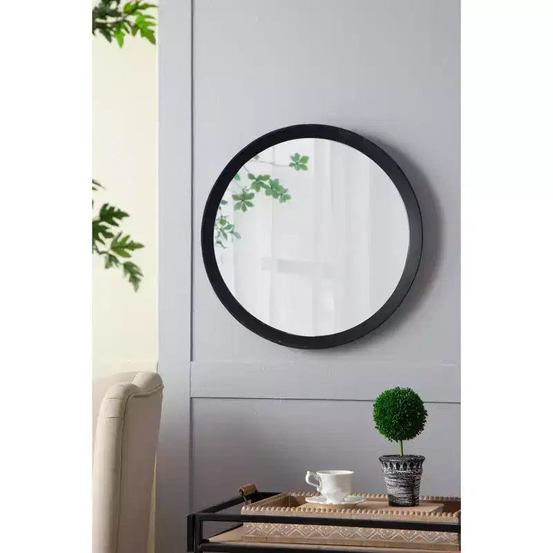 Specchio decorativo da parete MAYEERTY 20x1.5 con cornice in legno massello per bagno, consolle da ingresso appoggiato a parete