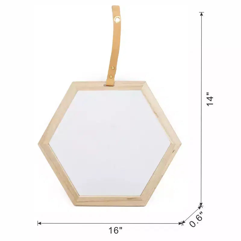Specchio esagonale MAYEERTY, specchio decorativo per soggiorno, atrio, ingresso, camera da letto, 16x14