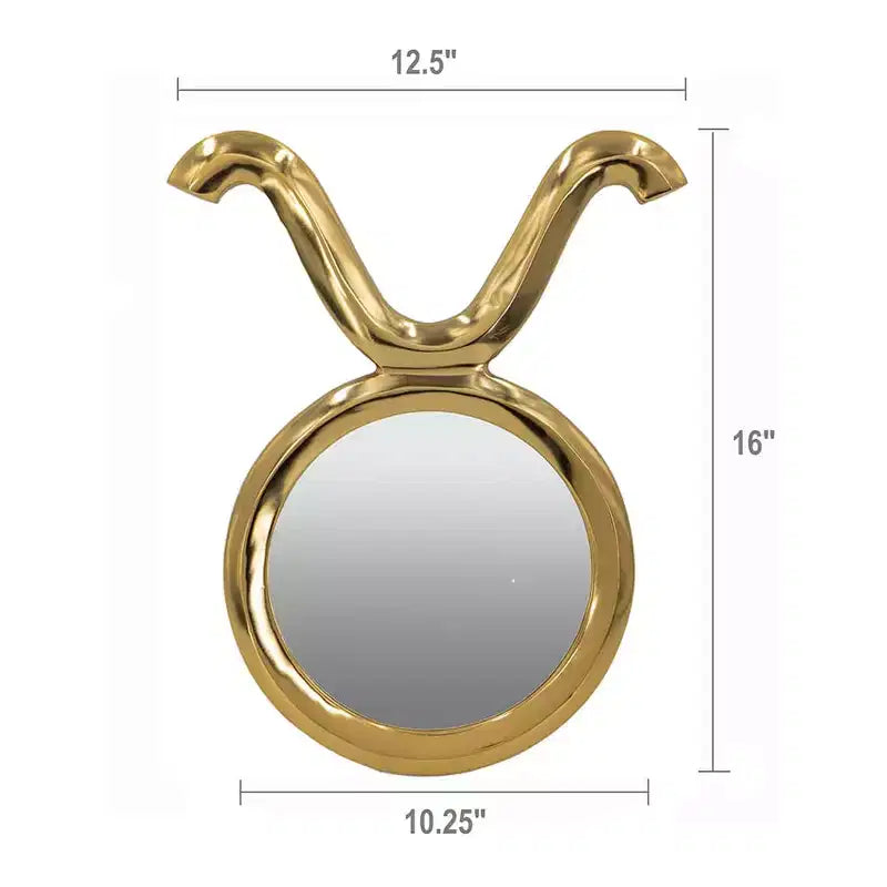 MAYEERTY Specchio Rotondo Moderno 31,75 x 40,64 cm con Cornice in Alluminio, Decorazione da Parete per Ingresso Soggiorno Corridoio, Oro