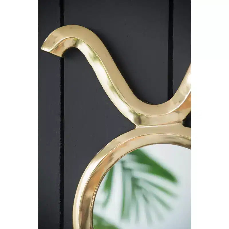 MAYEERTY Specchio Rotondo Moderno 31,75 x 40,64 cm con Cornice in Alluminio, Decorazione da Parete per Ingresso Soggiorno Corridoio, Oro