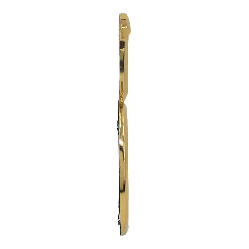 MAYEERTY Specchio Rotondo Moderno 31,75 x 40,64 cm con Cornice in Alluminio, Decorazione da Parete per Ingresso Soggiorno Corridoio, Oro