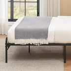 Telaio letto king-size con testiera, base letto in metallo di alta qualità con doghe in acciaio, funzionamento silenzioso, facile montaggio, non richiede rete a molle.
