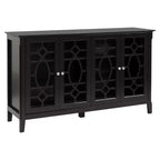 Sideboard Buffet Cabinet, Kitchen Storage Cabinet, Glass Door Accent Cabinet with Adjustable Shelves