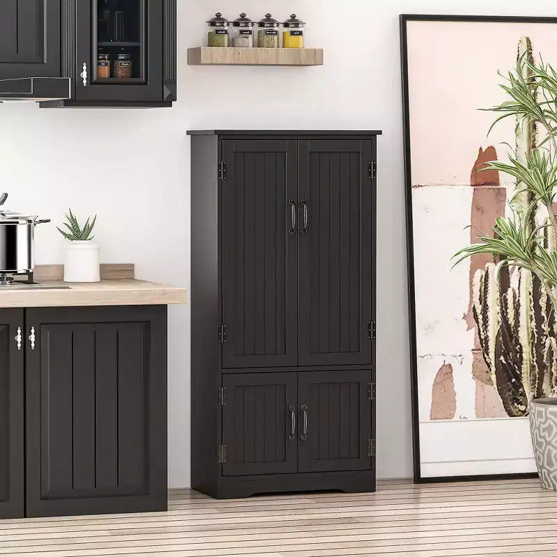 Mobiletto da pavimento per cucina Accent con ripiani regolabili e 2 ante inferiori
