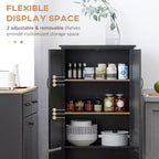Mobiletto da pavimento per cucina Accent con ripiani regolabili e 2 ante inferiori