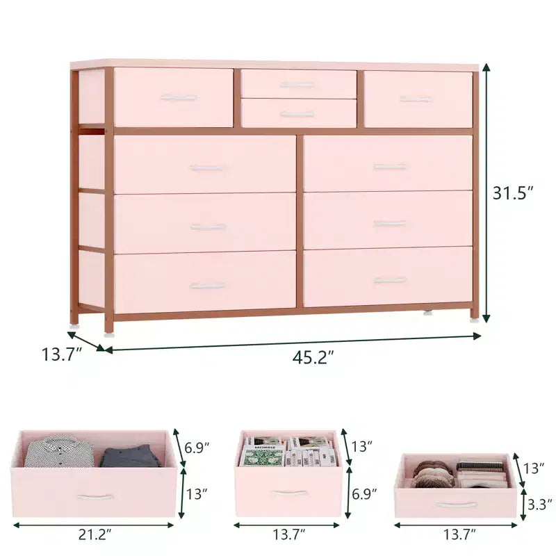 Cassetti contenitore, cassettiera a 10 cassetti, mobile TV moderno, ampio spazio di archiviazione, adatto per camera da letto, corridoio, ingresso