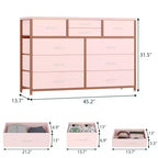 Cassetti contenitore, cassettiera a 10 cassetti, mobile TV moderno, ampio spazio di archiviazione, adatto per camera da letto, corridoio, ingresso