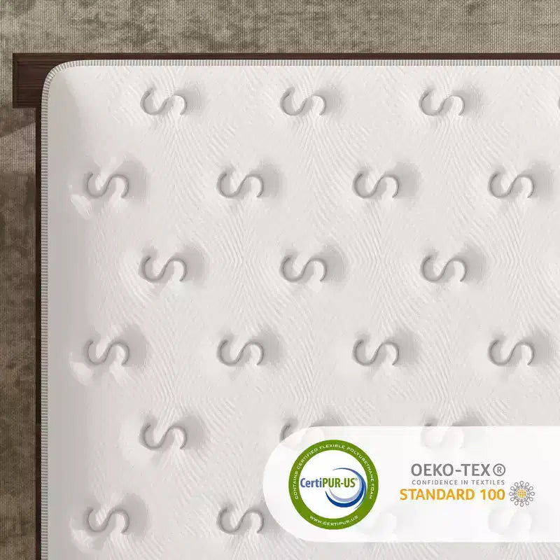 Materasso Okak 12/14IN con Memory Foam e Molle Insacchettate, Sollievo dalla Pressione e Materasso Rigido Senza Fibra di Vetro per Casa, Hotel, Appartamento