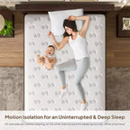 Materasso Okak 12/14IN con Memory Foam e Molle Insacchettate, Sollievo dalla Pressione e Materasso Rigido Senza Fibra di Vetro per Casa, Hotel, Appartamento