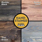 Scrivania in legno massello Skyline Riverstone Grey di Pipe Decor con gambe High-Rise da 71 cm