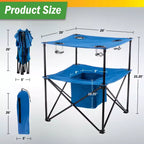 Tavolo da campeggio pieghevole a 2 ripiani Wakeman Outdoors