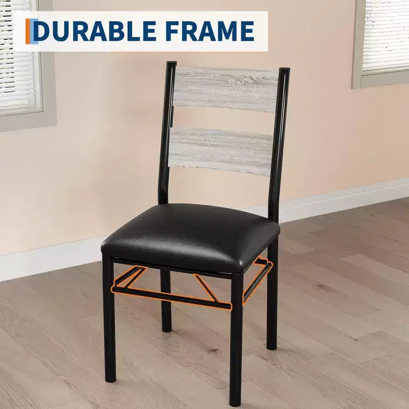 Set tavolo da pranzo per 2 persone, tavolo da pranzo con 2 sedie imbottite, set tavolo da pranzo da cucina a 3 pezzi in legno con protezione angolare per piccoli spazi