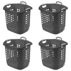 Sterilite Cesto per bucato Ultra con ruote, 60 litri con manici, grigio, confezione da 4