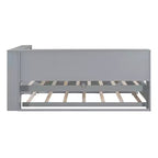 Daybed con letto estraibile, letto a piattaforma in legno con ripiano portaoggetti e porte di ricarica USB, letto basso per bambini, ragazzi e adulti