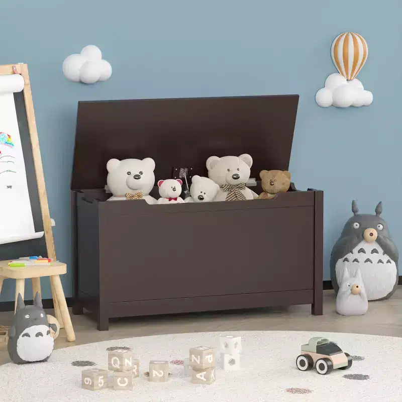 Whisen Kids Contenitore Porta Giocattoli, Mobili Contenitori Utility con Coperchio a Cerniera di Sicurezza per Bambini dai 2 Anni in su, Montaggio Rapido