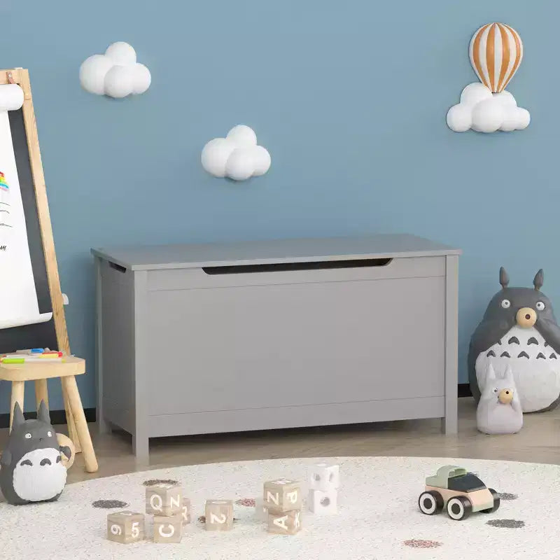 Whisen Kids Contenitore Porta Giocattoli, Mobili Contenitori Utility con Coperchio a Cerniera di Sicurezza per Bambini dai 2 Anni in su, Montaggio Rapido