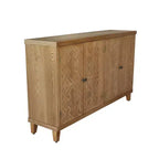 GDFStudio Isaac - Armadietto Consolle con 4 Ante in Legno di Abete Rustico da 59,00 pollici