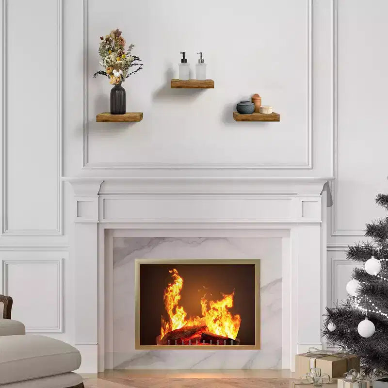 Sorbus Set di 3 Mensole Galleggianti Quadrate da 23 cm - per Decorazioni Salotto, Camera da Letto, Bagno, Casa e Cucina