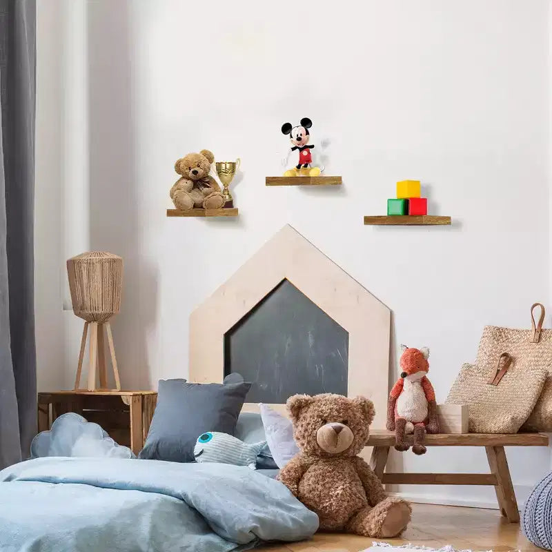 Sorbus Set di 3 Mensole Galleggianti Quadrate da 23 cm - per Decorazioni Salotto, Camera da Letto, Bagno, Casa e Cucina