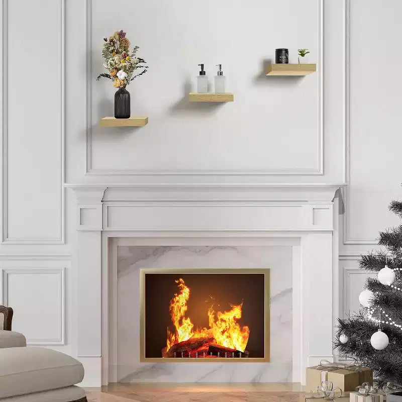 Sorbus Set di 3 Mensole Galleggianti Quadrate da 23 cm - per Decorazioni Salotto, Camera da Letto, Bagno, Casa e Cucina