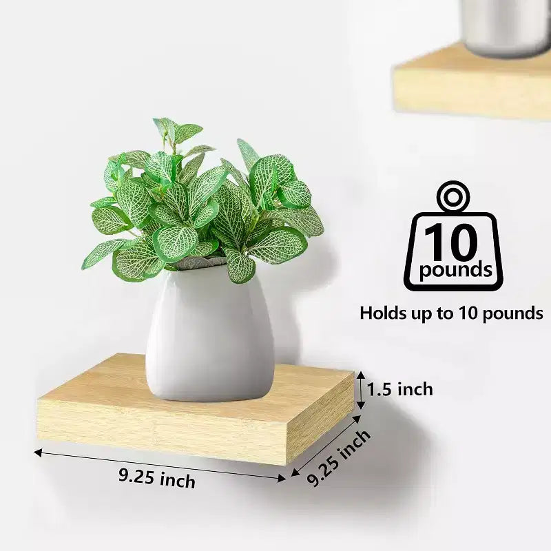 Sorbus Set di 3 Mensole Galleggianti Quadrate da 23 cm - per Decorazioni Salotto, Camera da Letto, Bagno, Casa e Cucina