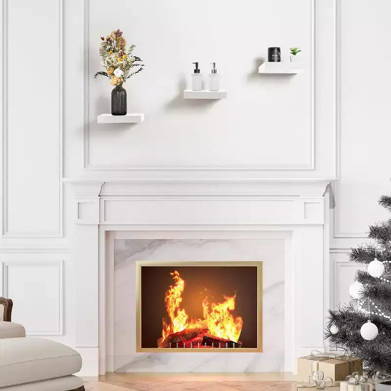 Sorbus Set di 3 Mensole Galleggianti Quadrate da 23 cm - per Decorazioni Salotto, Camera da Letto, Bagno, Casa e Cucina