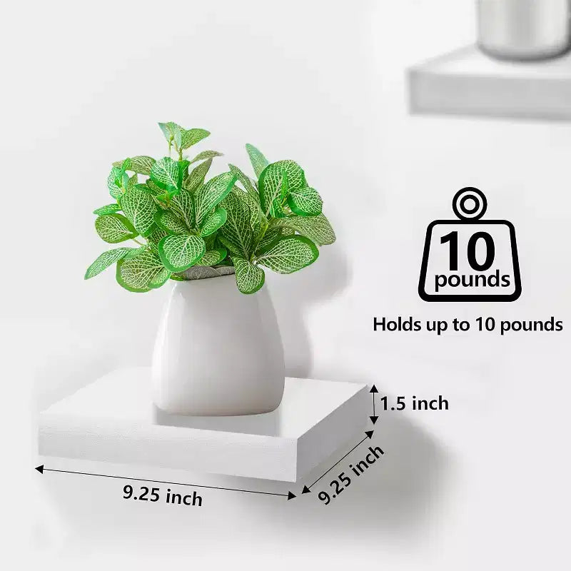 Sorbus Set di 3 Mensole Galleggianti Quadrate da 23 cm - per Decorazioni Salotto, Camera da Letto, Bagno, Casa e Cucina