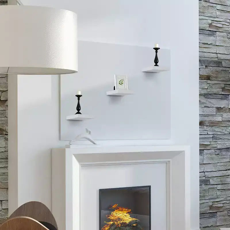Sorbus Set di 3 Mensole Galleggianti Quadrate da 23 cm - per Decorazioni Salotto, Camera da Letto, Bagno, Casa e Cucina