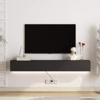 Mobile TV sospeso, mobile TV da 71 pollici a parete, mensola TV sospesa a parete con luci a LED