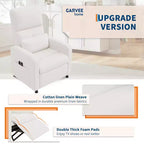 Poltrona Reclinabile, Divano Reclinabile Regolabile, Poltrona Relax, Schienale Alto Ergonomico, Seduta Imbottita, 2 Tasche Laterali, per Soggiorno